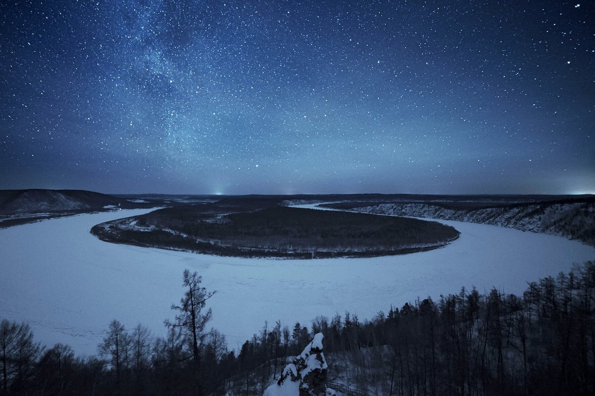 5 Elemente – Fluss bei Nacht (Wasser)